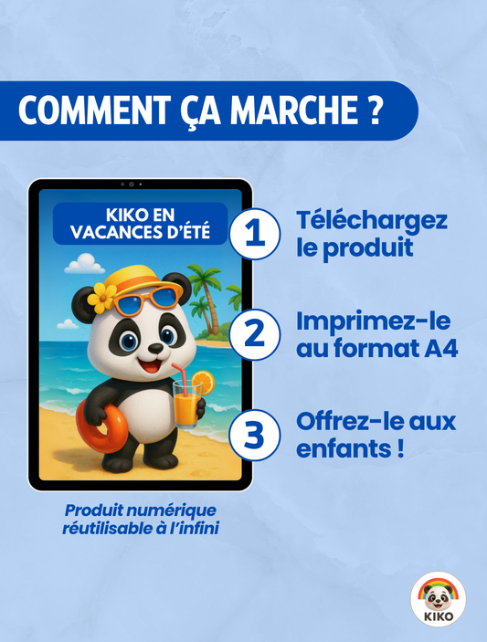 110 COLORIAGES "KIKO VACANCES D'ÉTÉ" 🌊
