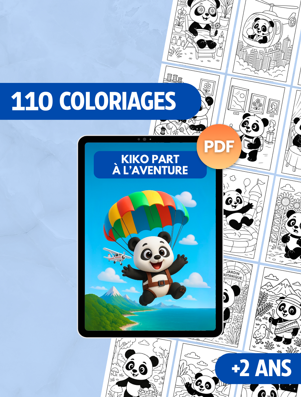 110 COLORIAGES "KIKO PART À L'AVENTURE" 🪂