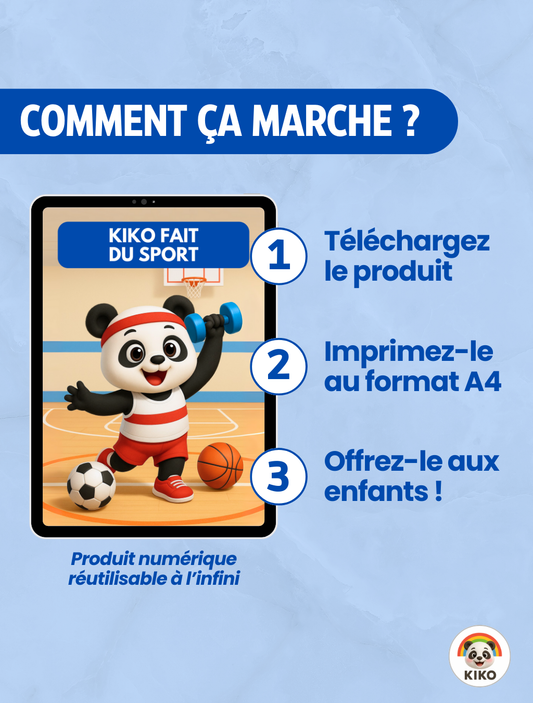 110 COLORIAGES "KIKO FAIT DU SPORT" 🏀
