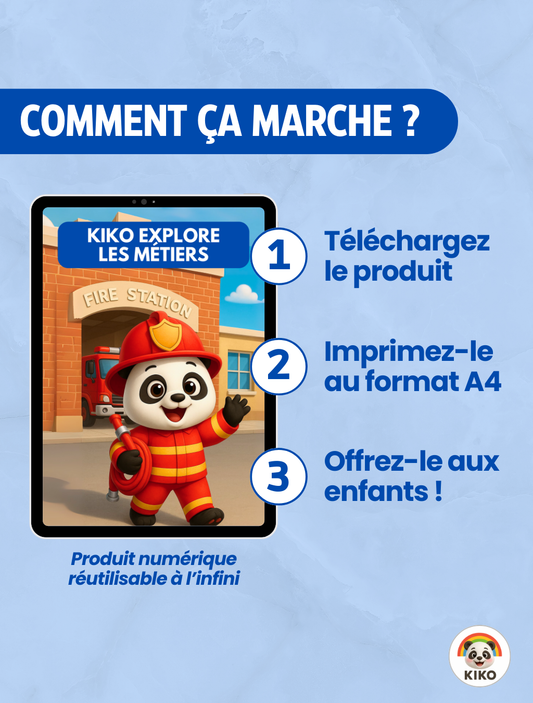 110 COLORIAGES "KIKO EXPLORE LES MÉTIERS" 🩺
