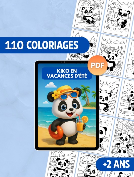 110 COLORIAGES "KIKO VACANCES D'ÉTÉ" 🌊
