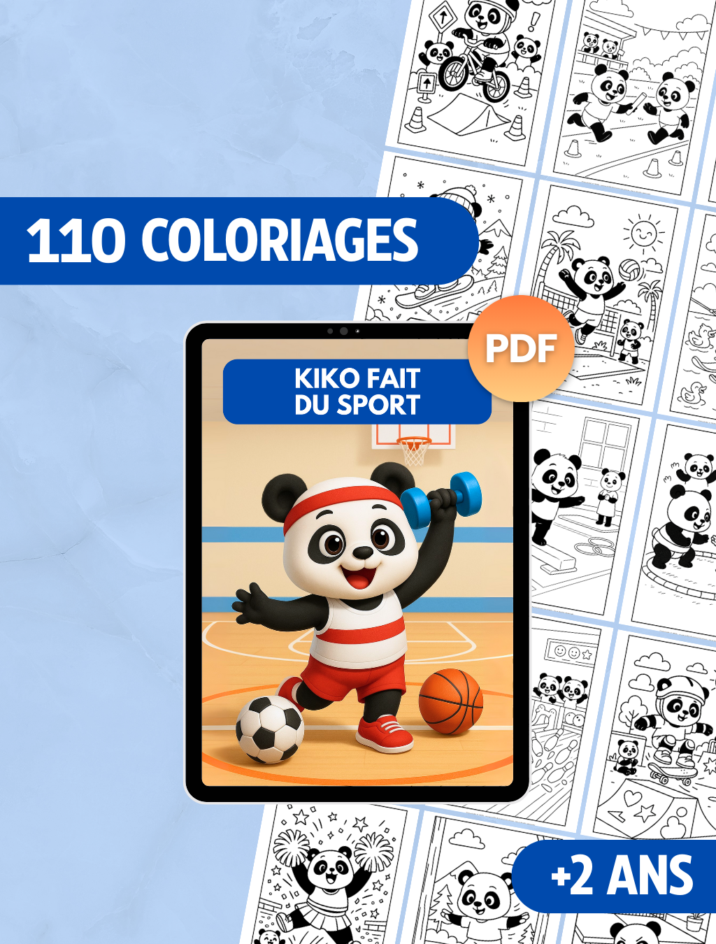 110 COLORIAGES "KIKO FAIT DU SPORT" 🏀