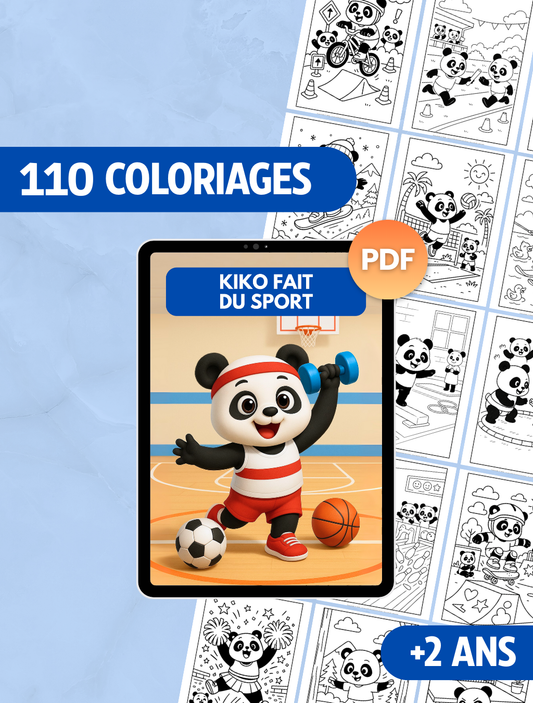 110 COLORIAGES "KIKO FAIT DU SPORT" 🏀